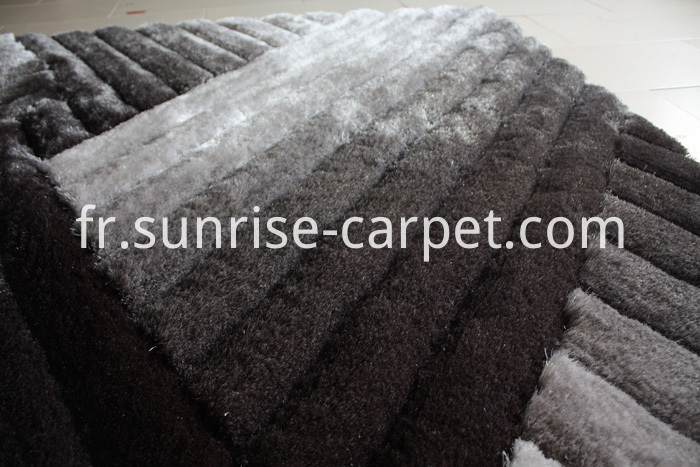 Polyester Soie Shaggy 3D Gris Polyester Silk Shaggy 3D Grey